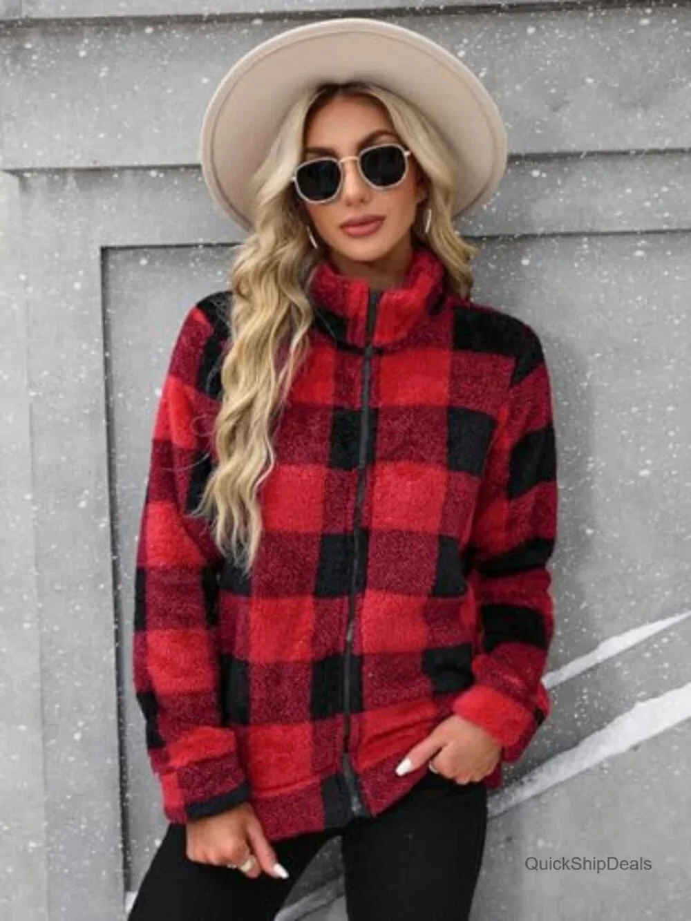 Women's Fleece Full Zip Warm Winter Bed Jacket